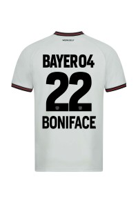 Bayer Leverkusen Victor Boniface #22 Jalkapallovaatteet Vieraspaita 2023-24 Lyhythihainen